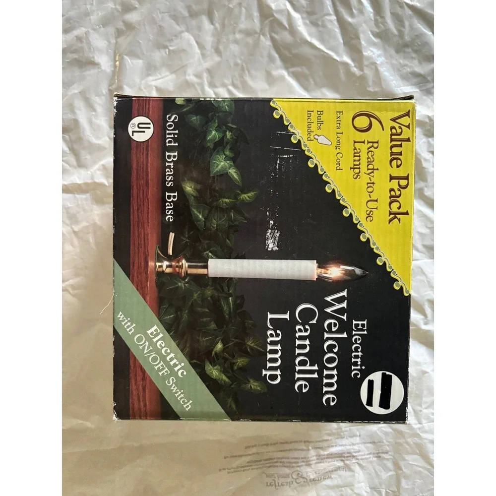 Solid Brass Base Candle Lamp Pack‎ of 6
